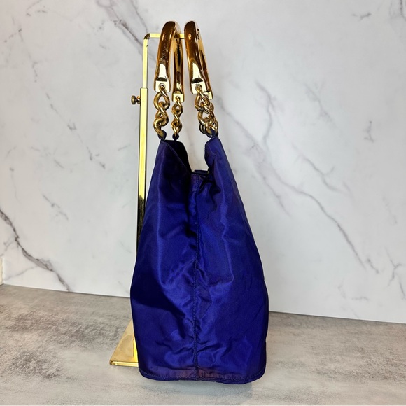 Prada Nylon Navy Blue Bucket Bag - Picture 3 of 16